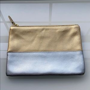 J Crew leather pouch